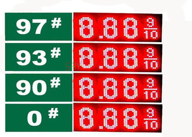 Porcellana 8,889 4 esposizione di messaggio commovente di segmento LED delle cifre 7, segno principale di prezzo del gas fornitore