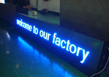 Traffichi alta esposizione verde/blu commovente dell'esposizione di messaggio di modo LED, singola di colore di LED fornitore