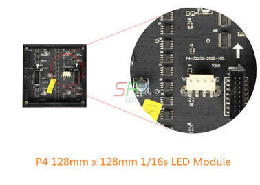 P4 modulo dell'interno 1/16s dell'esposizione di LED di 128mm x di 128mm CON IL LED nero fornitore